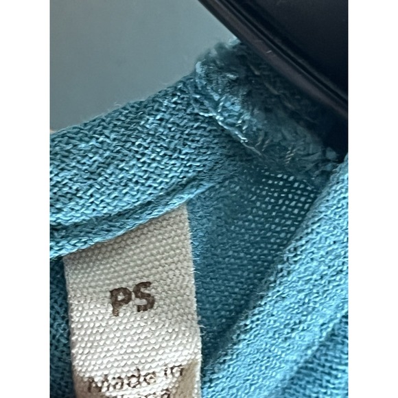 Soft Surroundings Modern Gauze Tunic Top Blouse Tropical Teal Size PS *read* - Picture 10 of 11